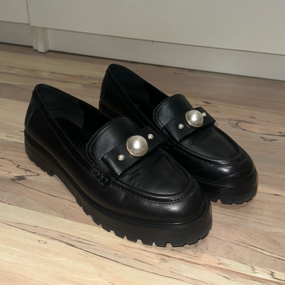Kate Spade Prima Pearl Flats (Black, Size 7)